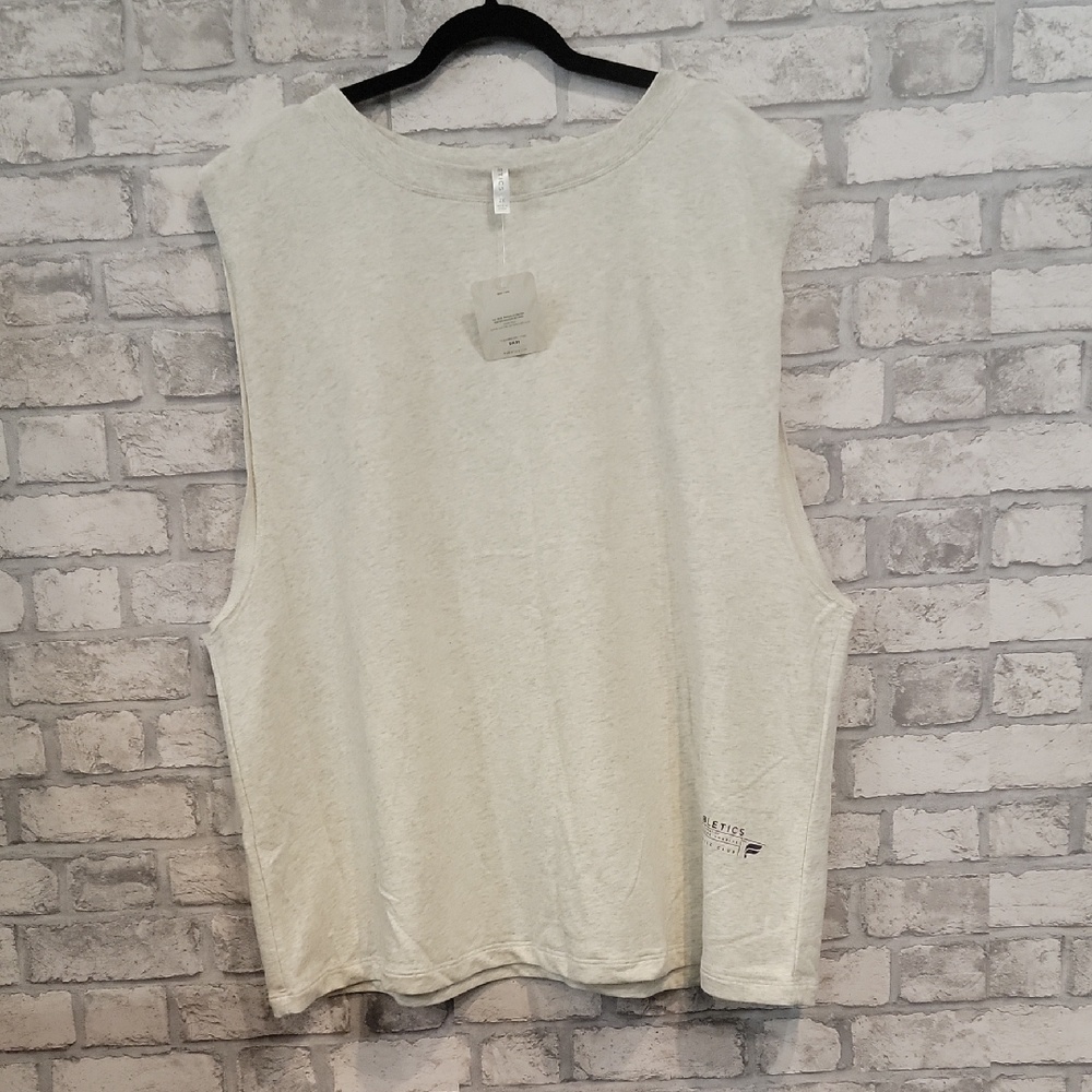 Fabletics Heathered Gray Terry Tank 2x NWT